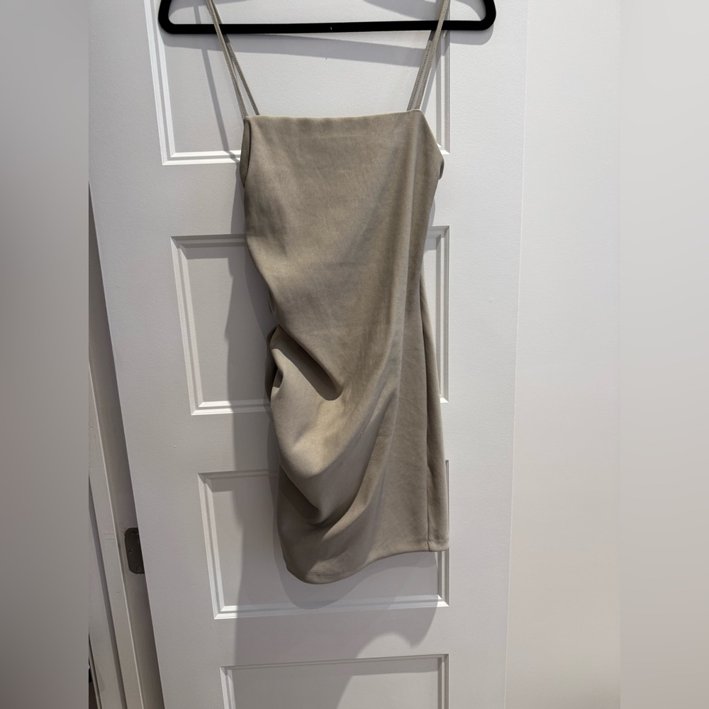 Zara Strapless Beige Dress